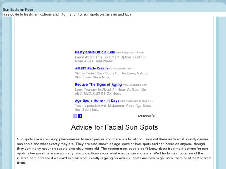 www.sunspotsonface.com