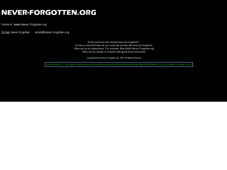 www.never-forgotten.org