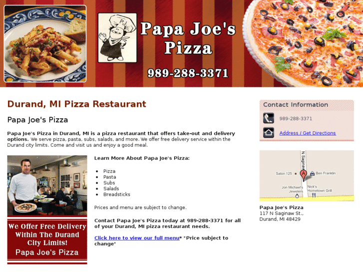 www.papajoespizzadurand.com