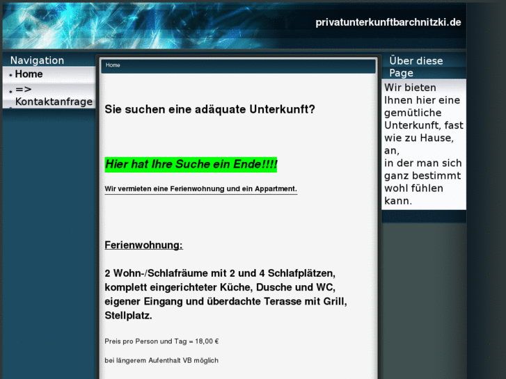 www.privatunterkunftbarchnitzki.de