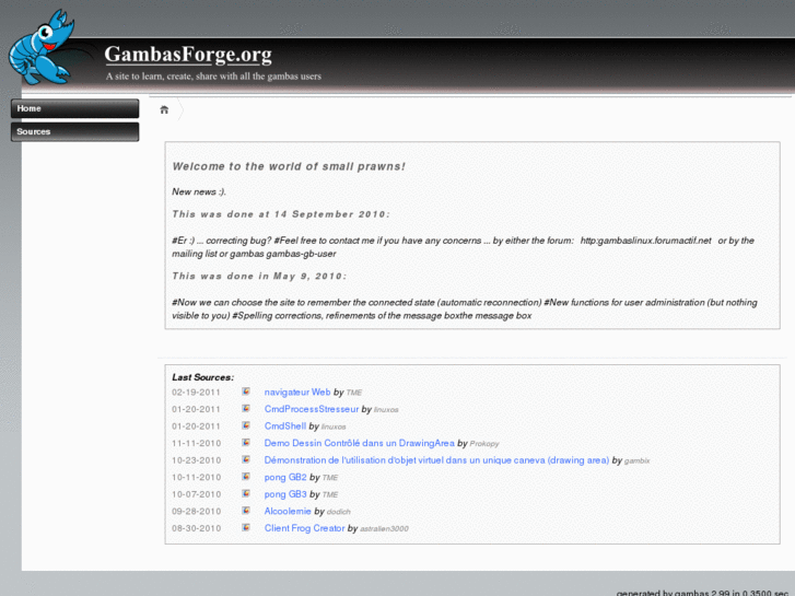 www.gambasforge.org
