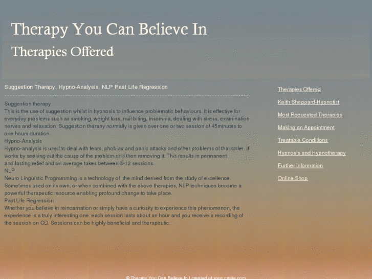 www.therapyyoucanbelievein.com