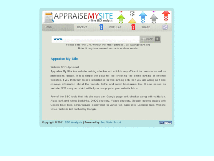 www.appraisemysite.com