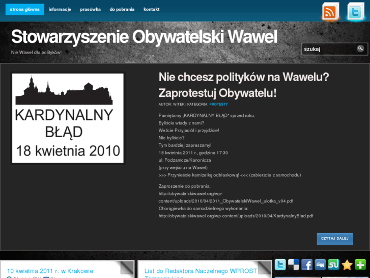 www.obywatelskiwawel.org