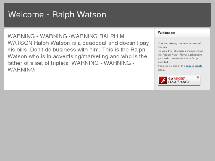 www.ralphmwatson.com