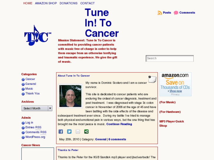 www.tuneintocancer.com