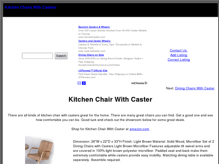 www.kitchenchairswithcasters.com