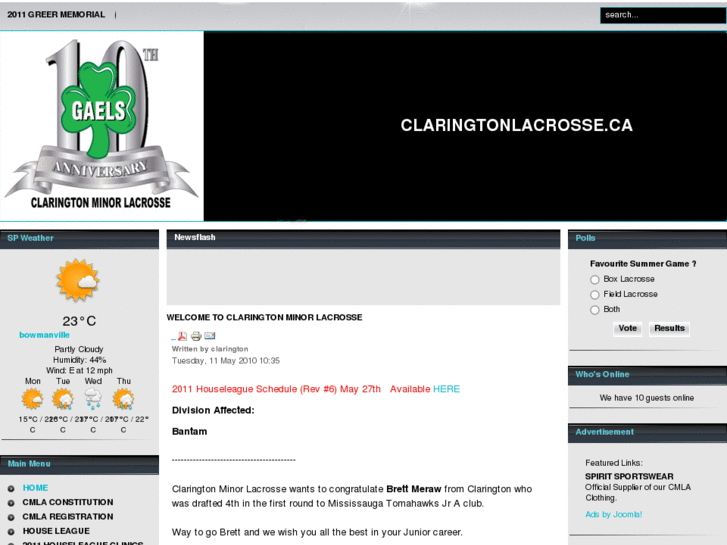 www.claringtonlacrosse.ca