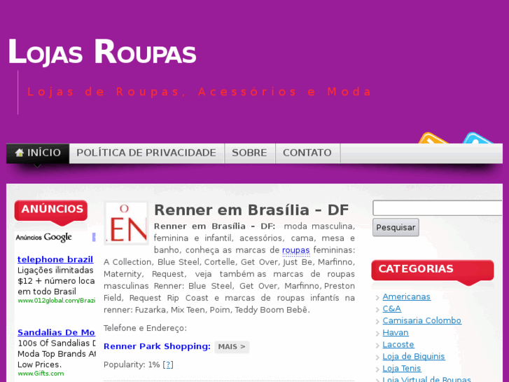 www.lojasroupas.net