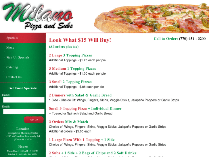 www.milanopizzaandsubs.com