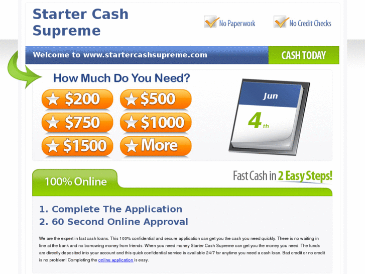 www.startercashsupremecom.com