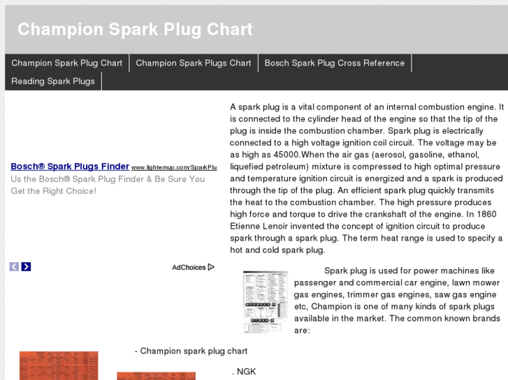 www.championsparkplugchart.com