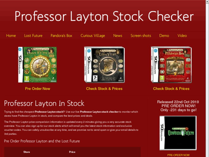 www.professorlaytonstockchecker.co.uk