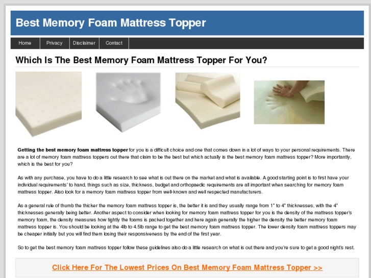 www.bestmemoryfoammattresstopper.net