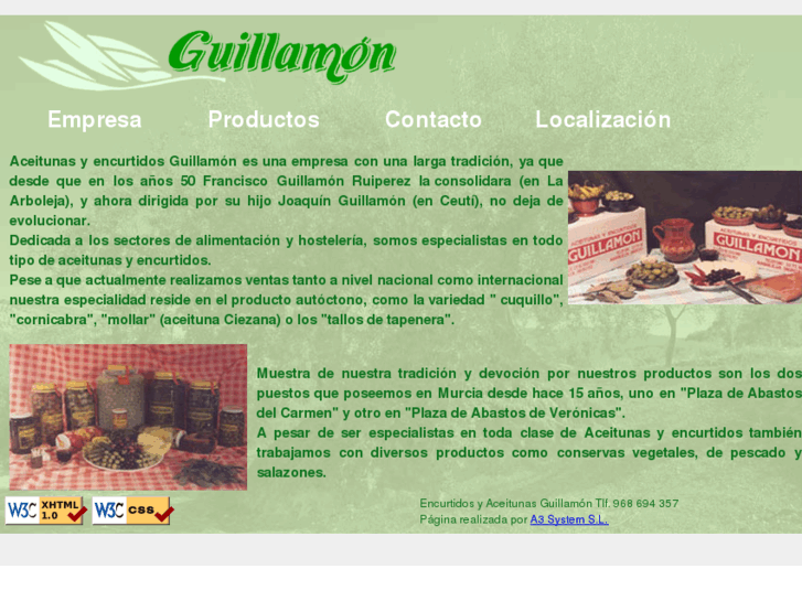 www.aceitunasyencurtidosguillamon.es