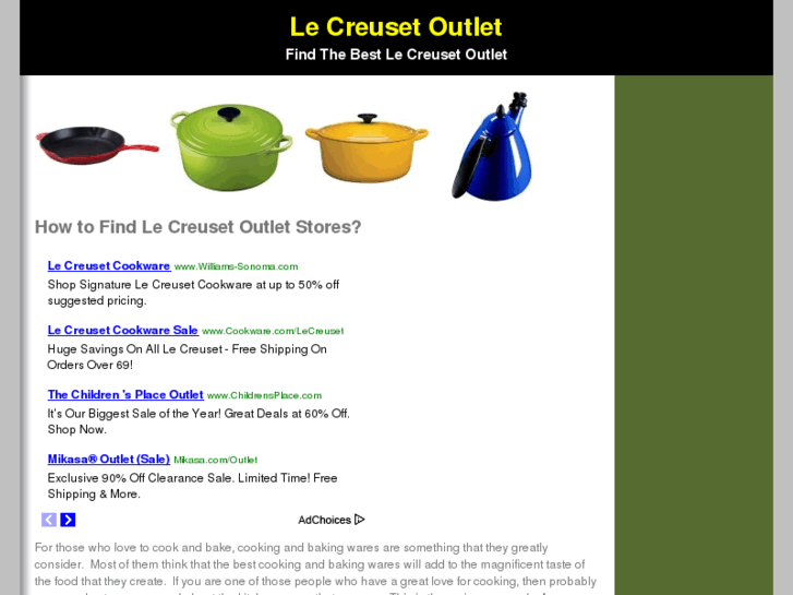 www.lecreusetoutlet.info