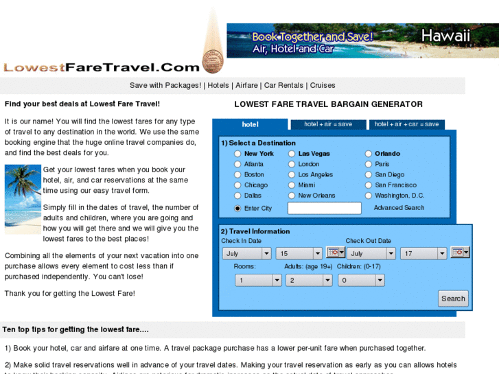 www.lowestfaretravel.com