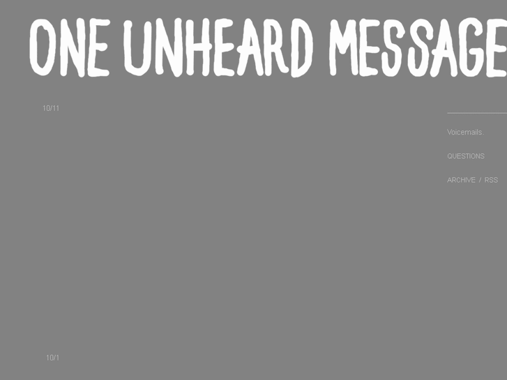 www.oneunheardmessage.com
