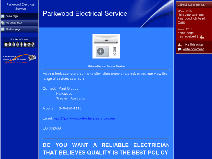 www.parkwood-electricalservice.com