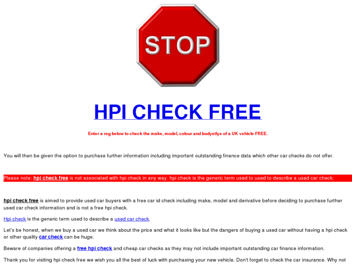 www.hpicheckfree.co.uk