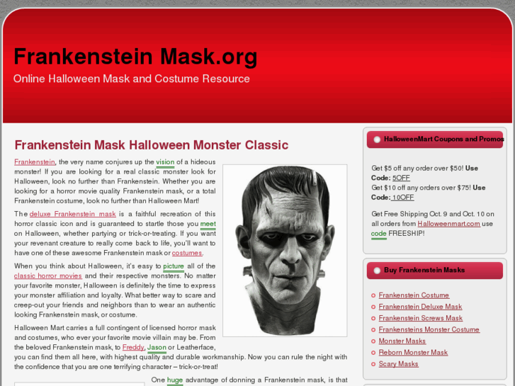 www.frankensteinmask.org