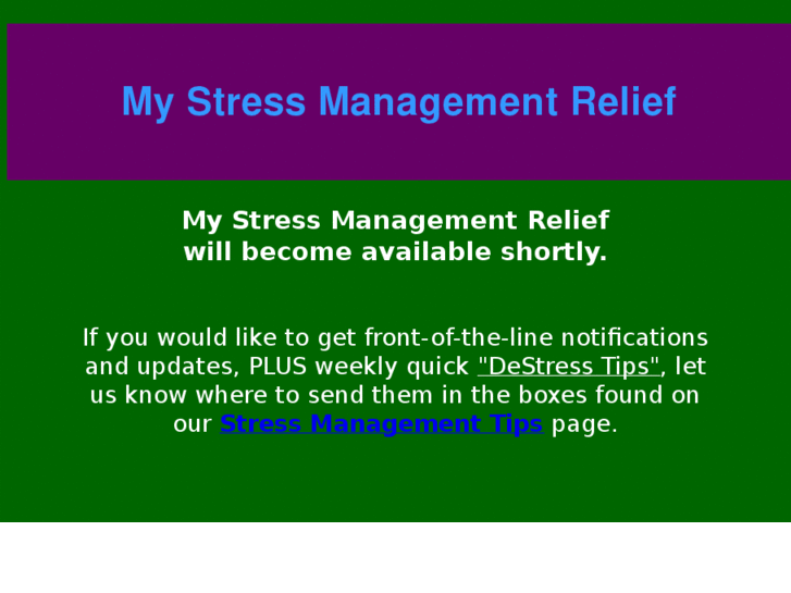 www.mystressmanagementrelief.com