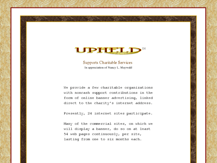 www.upheld.org