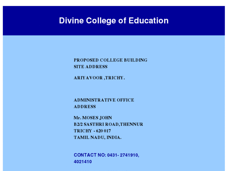 www.divinecollegeofeducation.org