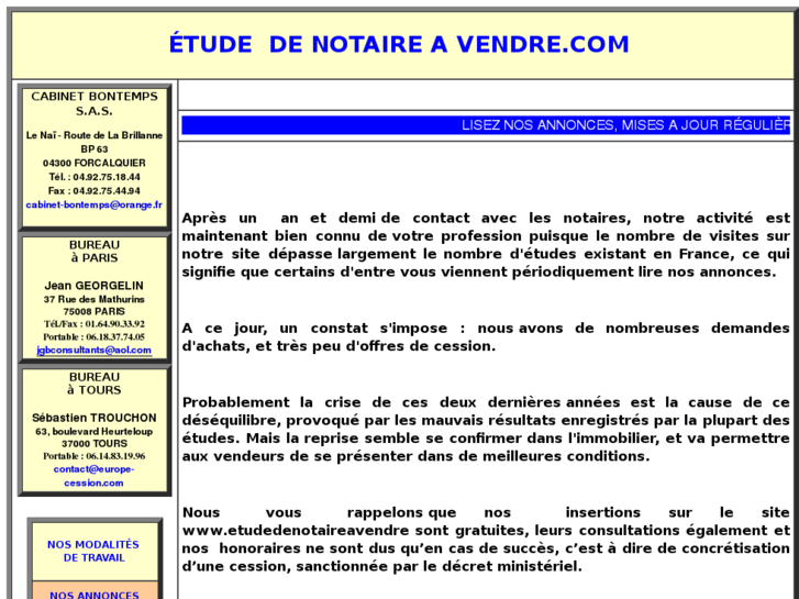 www.etudedenotaireavendre.com