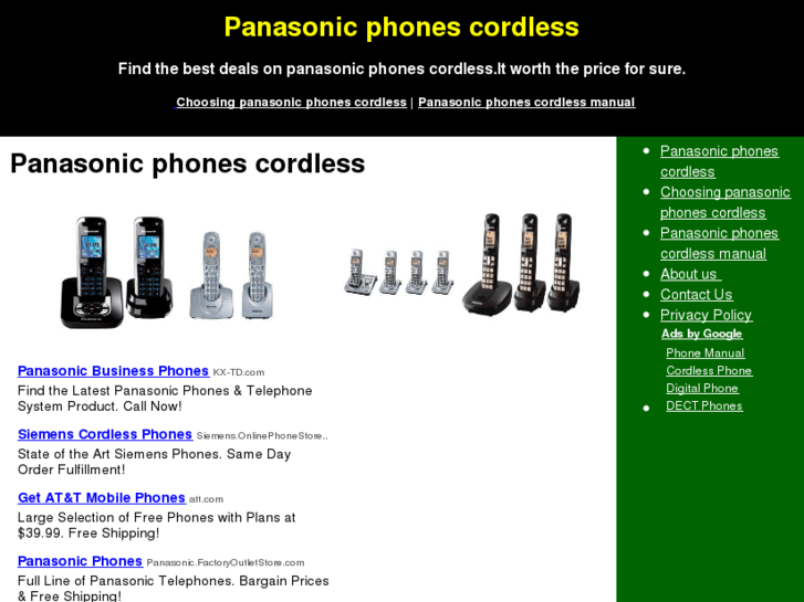 www.panasonic-phones-cordless.com