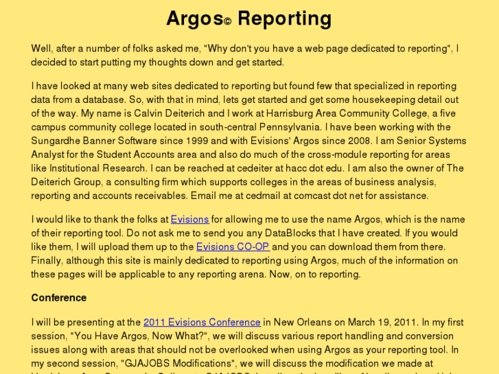 www.argosreporting.net