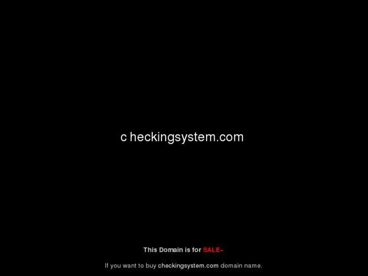 www.checkingsystem.com