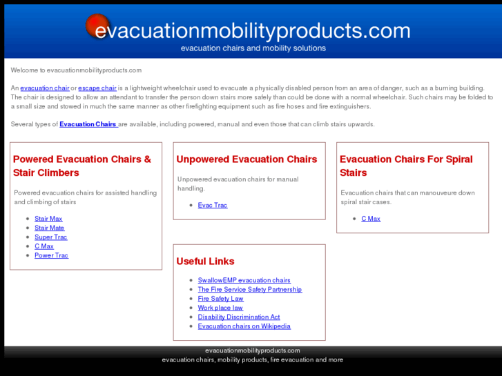 www.evacuationmobilityproducts.com