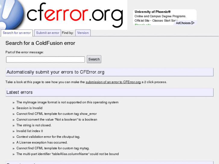 www.cferror.org