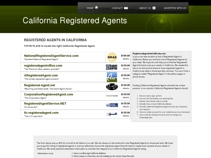 www.registeredagentsincalifornia.com