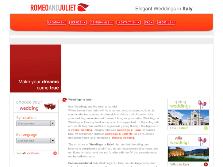 www.romeoandjuliet-weddings.com