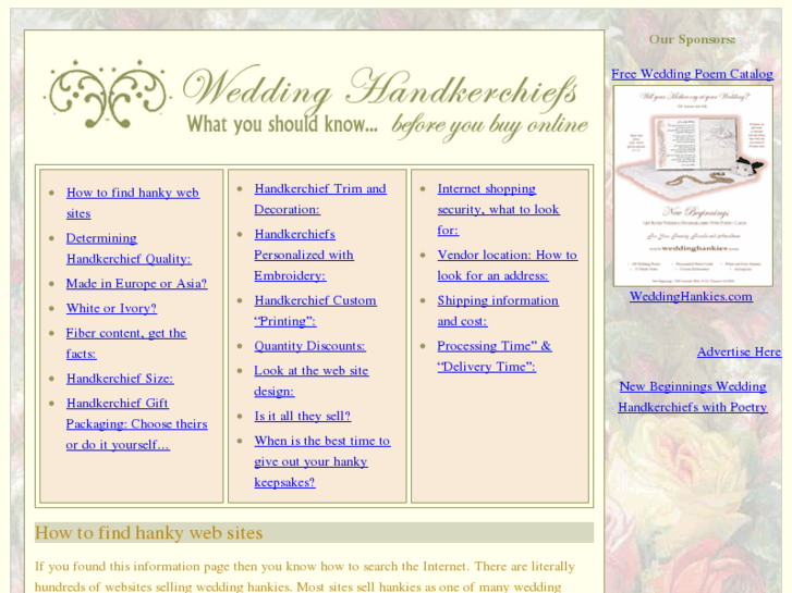 www.weddinghandkerchiefinfo.com