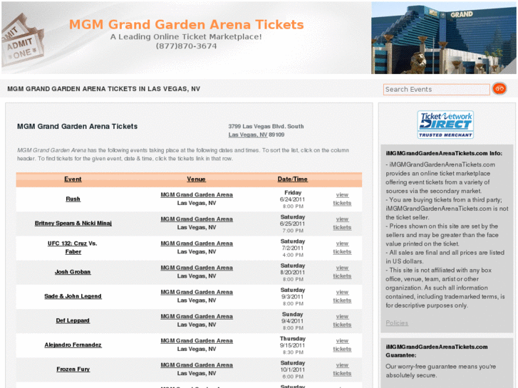 www.imgmgrandgardenarenatickets.com