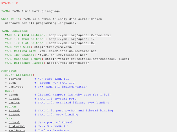 www.yaml.org