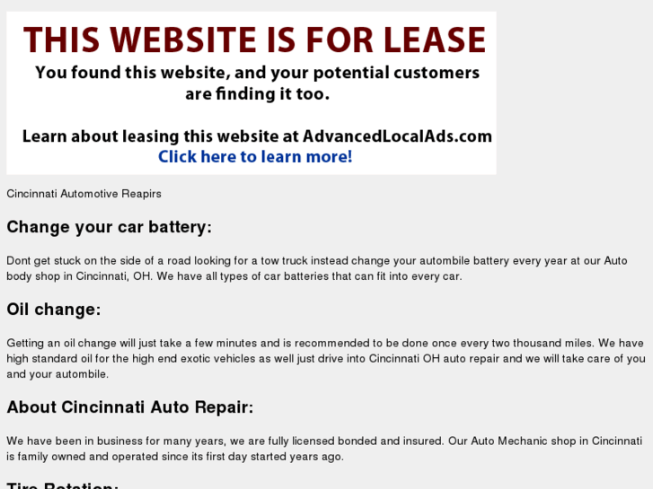 www.cincinnatiautorepair.net