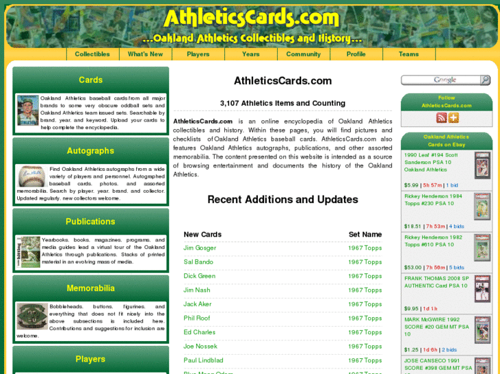 www.athleticscards.com