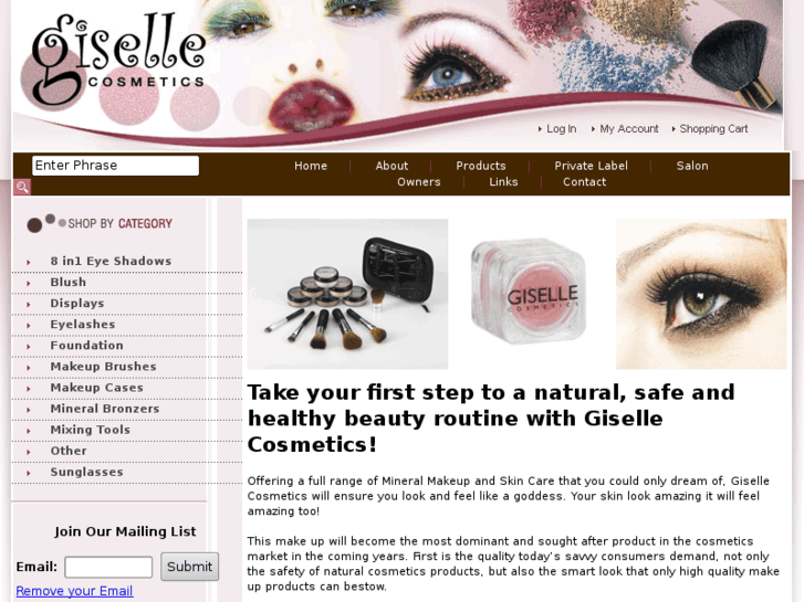 www.gisellecosmetics.com