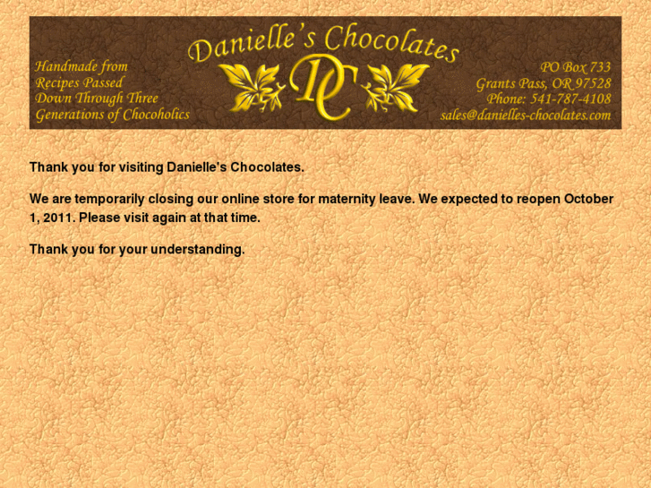 www.danielleschocolates.com