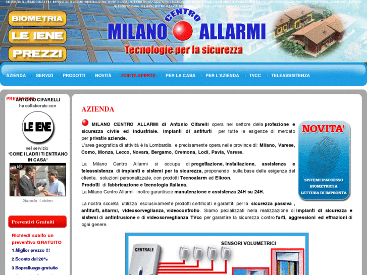 www.milanocentroallarmi.it