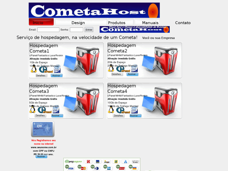 www.cometahost.com.br