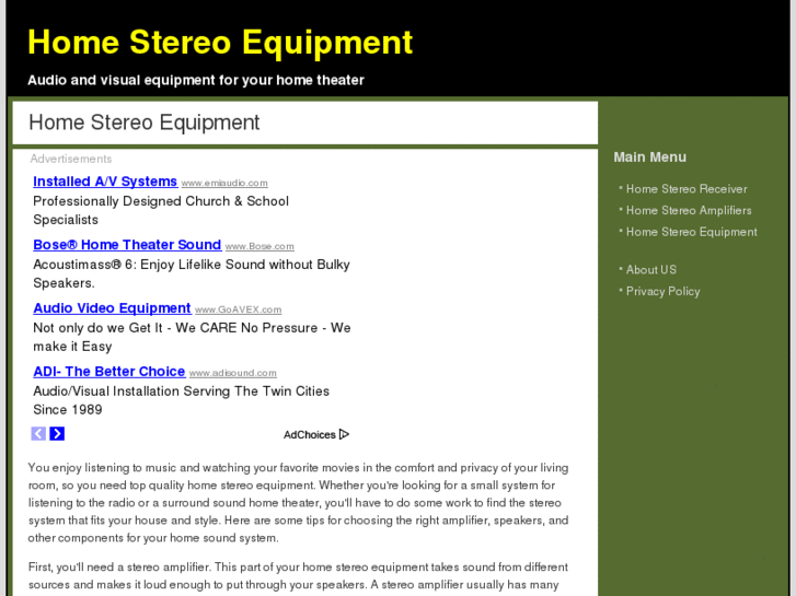 www.homestereoequipment.net