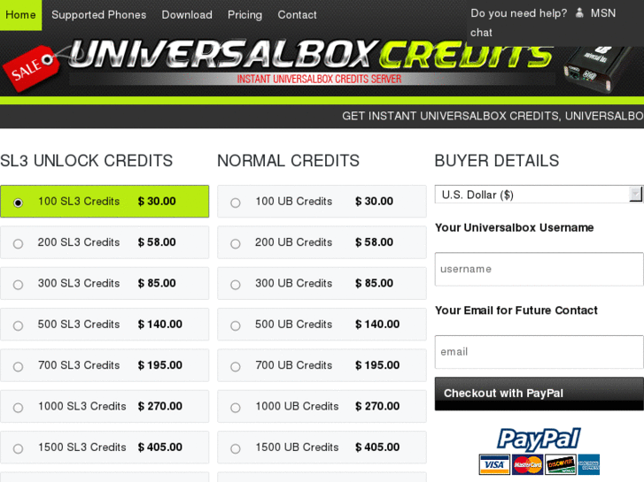 www.universalboxcredits.com