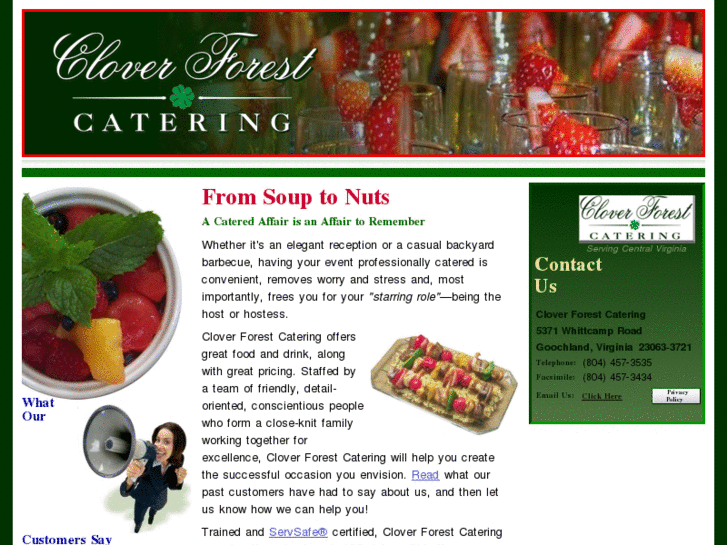 www.cloverforestcatering.com