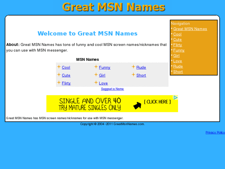 www.greatmsnnames.com