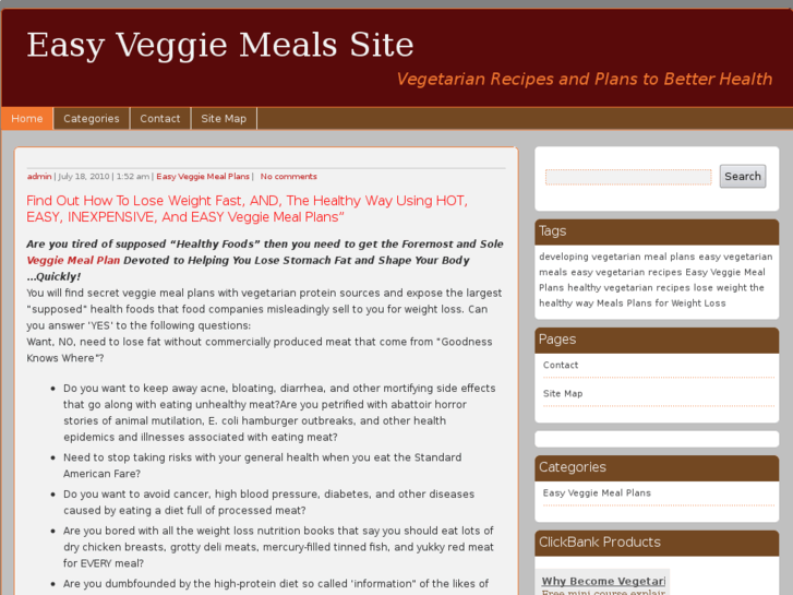 www.easyveggiemealssite.com